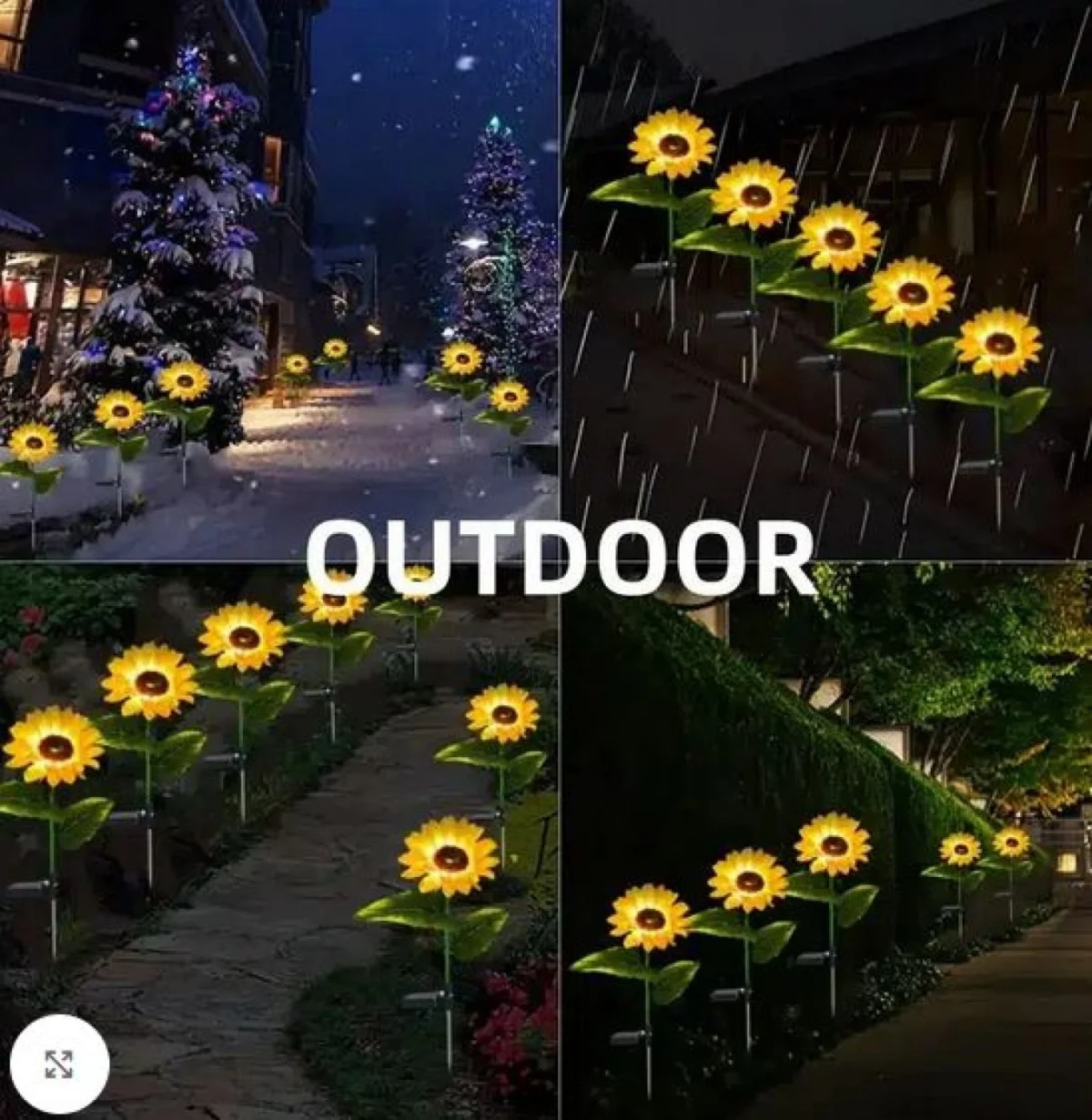 Ηλιακό Καρφωτό Φωτιστικό Ηλιοτρόπιο LED Εξωτερικού Χώρου Σετ 2τμχ - 102240