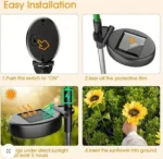 Ηλιακό Καρφωτό Φωτιστικό Ηλιοτρόπιο LED Εξωτερικού Χώρου Σετ 2τμχ - 102240