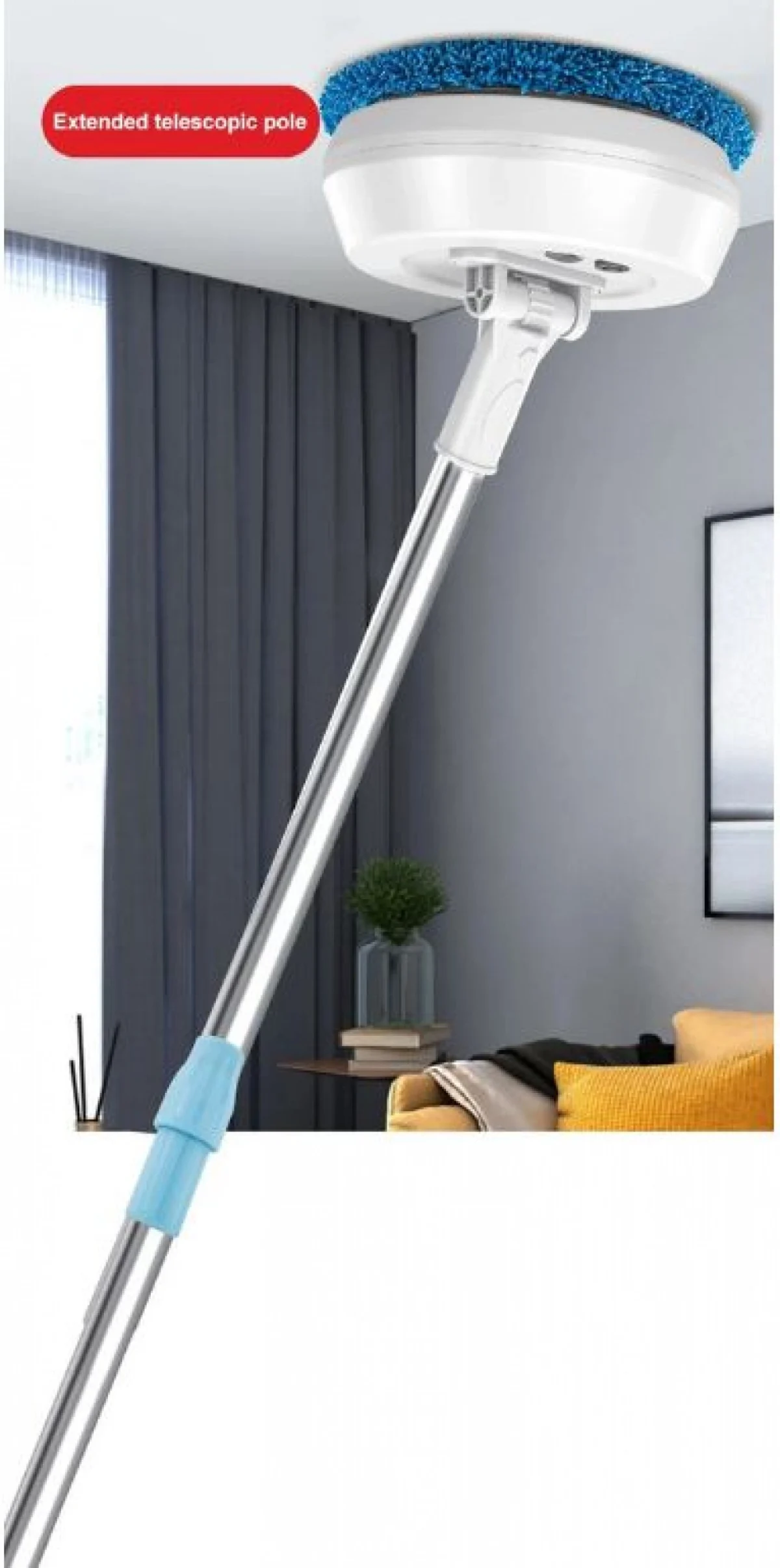 Επαναφορτιζόμενος Περιστρεφόμενος Καθαριστής Τζαμιών με Τηλεσκοπικό Κοντάρι - Wireless Cleaner AA102