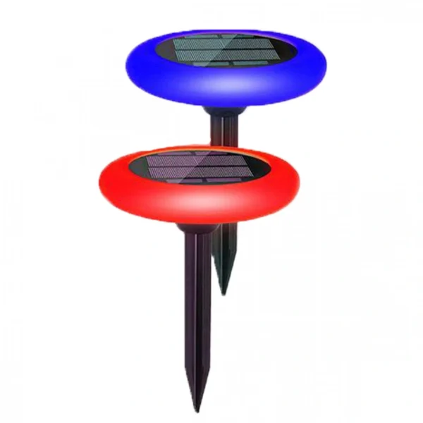 Σετ 2 Τεμαχίων Led Ηλιακά Φωτιστικά με Πάσαλο σε Σχήμα Ufo