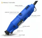 Κασετίνα Εξαρτημάτων & Εργαλείο Tύπου Dremel 135W DIE GRINDER 211τμχ