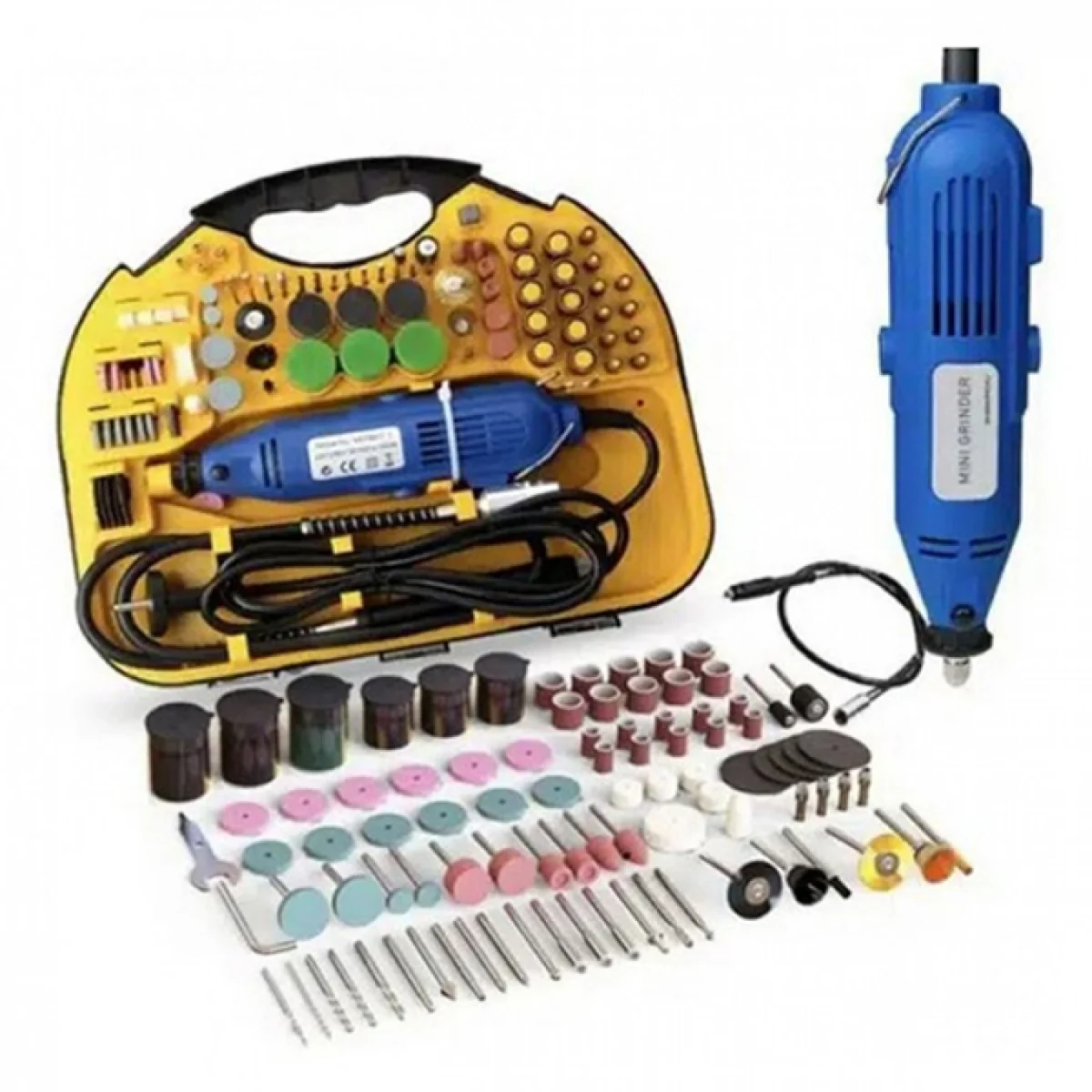 Κασετίνα Εξαρτημάτων & Εργαλείο Tύπου Dremel 135W DIE GRINDER 211τμχ