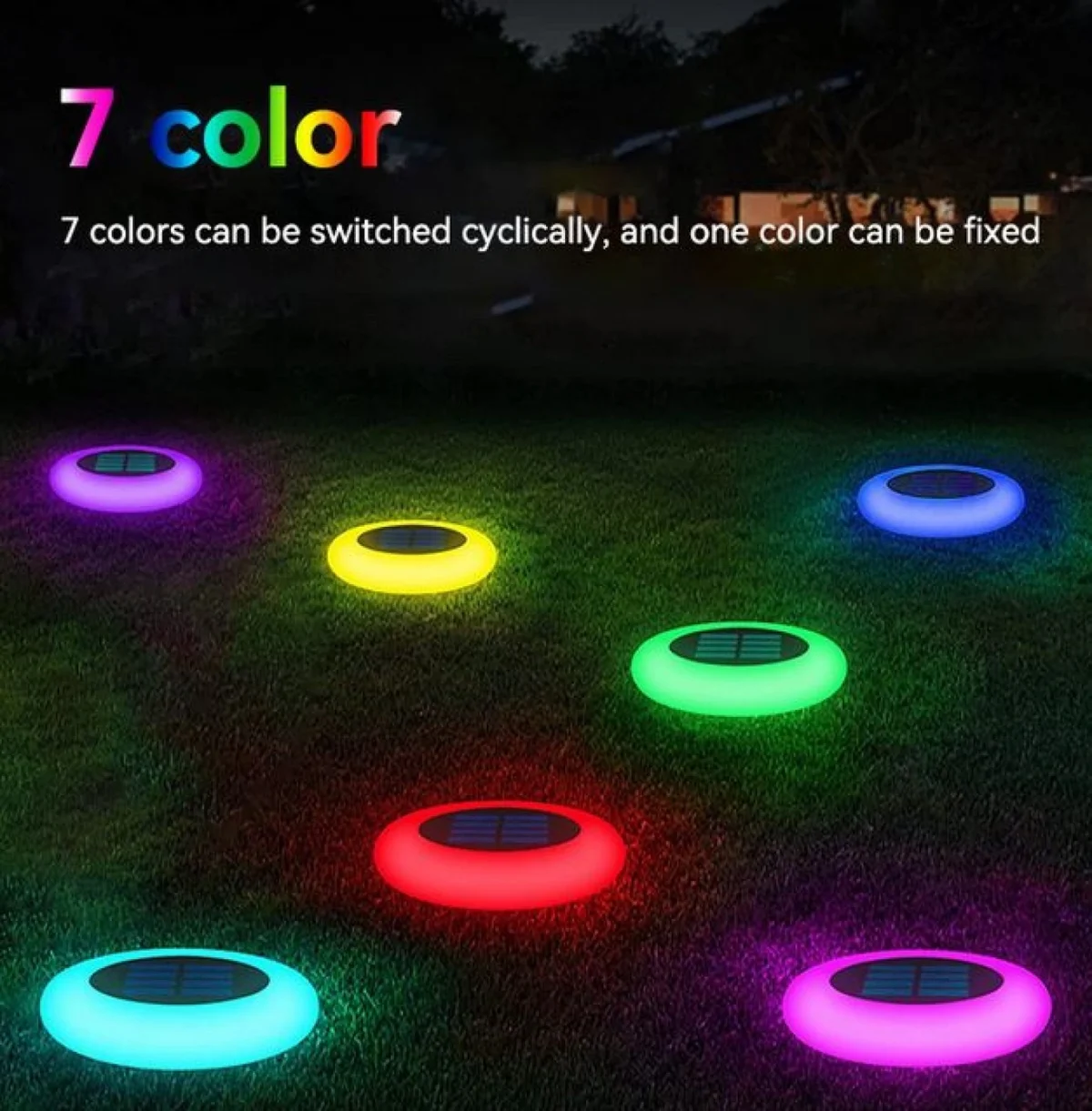 Σετ 2 Τεμαχίων Led Ηλιακά Φωτιστικά με Πάσαλο σε Σχήμα Ufo