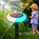 Σετ 2 Τεμαχίων Led Ηλιακά Φωτιστικά με Πάσαλο σε Σχήμα Ufo