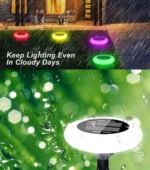 Σετ 2 Τεμαχίων Led Ηλιακά Φωτιστικά με Πάσαλο σε Σχήμα Ufo