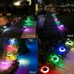 Σετ 2 Τεμαχίων Led Ηλιακά Φωτιστικά με Πάσαλο σε Σχήμα Ufo