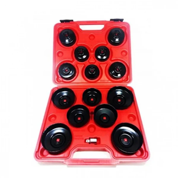 Πλήρες Σετ 15 Τεμαχίων Μπουλονόκλειδα με Προσαρμογέα για Φίλτρο Λαδιού 65– 100mm με Βαλιτσάκι Μεταφοράς