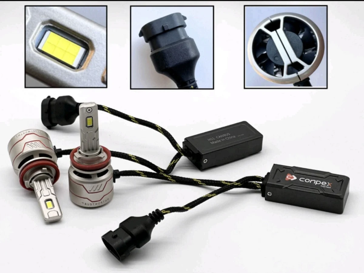2 x Λαμπτήρες Conpex X8 Full Canbus LED Φώτα Πορείας Αυτοκινήτου 12V H11 100W (2x50W) 6000K 10000Lm