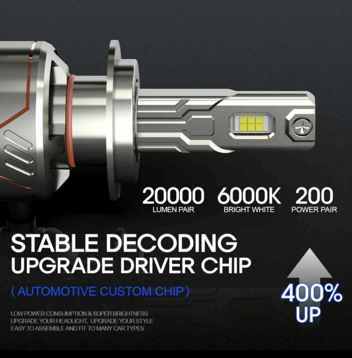 2 x Λαμπτήρες Conpex X8 Full Canbus LED Φώτα Πορείας Αυτοκινήτου 12V H11 100W (2x50W) 6000K 10000Lm