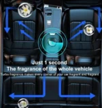 Περιστρεφόμενο Ηλιακό Αποσμητικό Χώρου Αυτοκινήτου με Διακοσμητικό Βιολί – Μπλε Καθαρός Ωκεανός