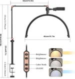 Κυρτό Φωτιστικό “Μισοφέγγαρο” με Ρυθμιζόμενο Φωτισμό και Βάση Στήριξης Clamp