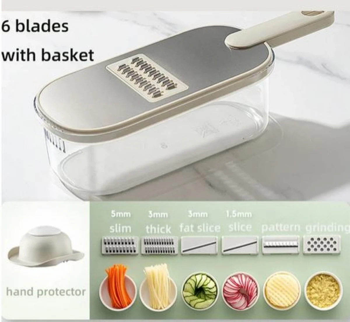 Έξυπνος Πολυκόφτης Λαχανικών και Φρούτων με 6 Λεπίδες