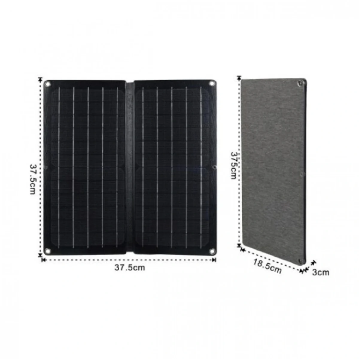 Αναδιπλούμενο Διπλό Ηλιακό Πάνελ 20W για Φόρτιση Φορητών Συσκευών με 2 USB