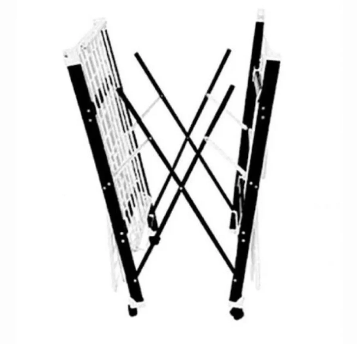 Μεταλλική Απλώστρα Ρούχων για Κάγκελο 32x60cm Αλουμινίου με Πλαστικές Λεπτομέρειες