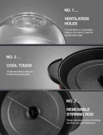 Συσκευή Ποπ-Κορν με ζεστό αέρα - DSP-KA2018 1200W - Popcorn Maker