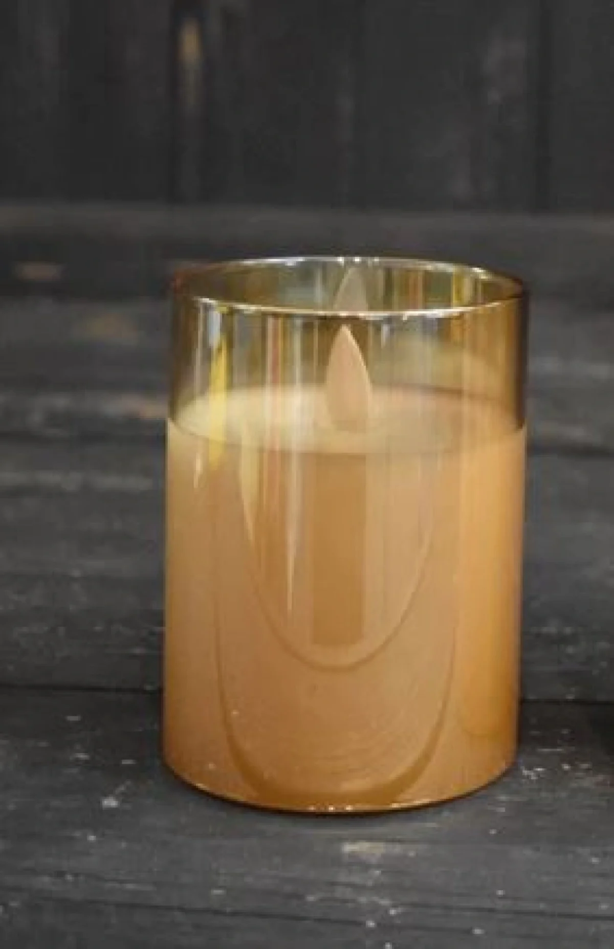 Κερί 10x7.5εκ με Led Φλόγα που Τρεμοπαίζει σε Γυάλινο Ποτήρι