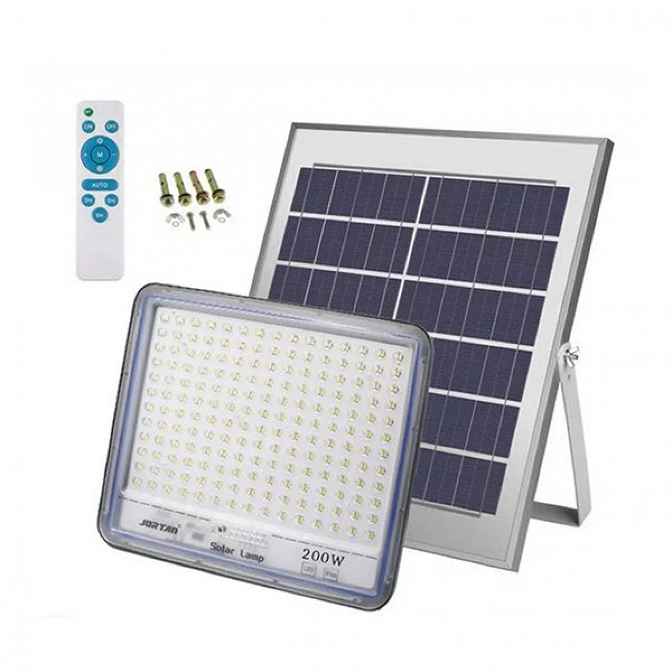 Led Αδιάβροχος Ηλιακός Προβολέας 200W 9000LM με Πάνελ & Τηλεχειριστήριο Jortan JT-BS200W Led Αδιάβροχος Ηλιακός Προβολέας 200W 9000LM με Πάνελ & Τηλεχειριστήριο Jortan JT-BS200W
