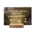 Επιτραπέζιος Φωτιζόμενος Ακρυλικός Πίνακας Σημειώσεων USB με Ξύλινη Βάση 30x20cm BH001