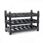 Πλαστική Ραφιέρα Κάβα Κρασιών για 6 Μπουκάλια Στοιβαζόμενη 60x24.5x12.5cm