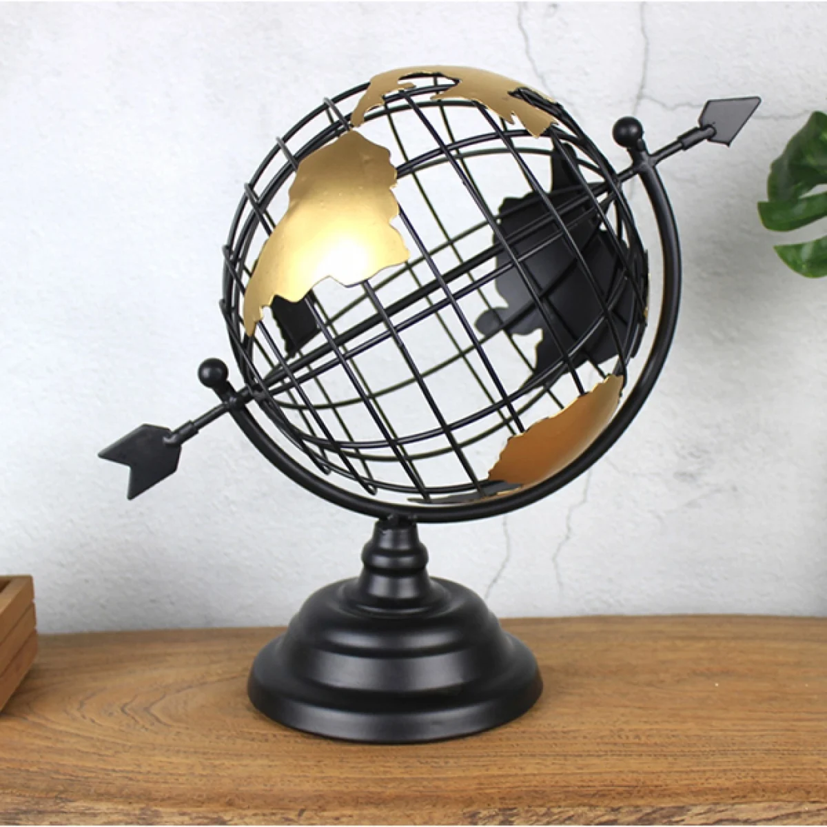 Μεταλλική Υδρόγειος Επιτραπέζια για Διακόσμηση Διαστάσεων 44x33 cm Prime