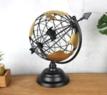 Μεταλλική Υδρόγειος Επιτραπέζια για Διακόσμηση Διαστάσεων 44x33 cm Prime