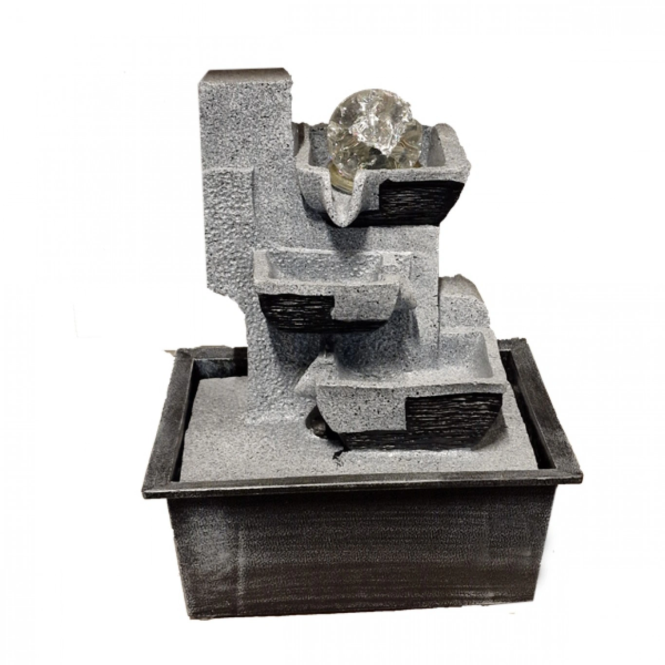 Διακοσμητικό Συντριβάνι Feng Shui Καταρράκτης Τρεχούμενου Νερού με Εφέ LED Φωτισμού και Κρυστάλλινη Σφαίρα 26x21x15.5cm Διακοσμητικό Συντριβάνι Feng Shui Καταρράκτης Τρεχούμενου Νερού με Εφέ LED Φωτισμού και Κρυστάλλινη Σφαίρα 26x21x15.5cm