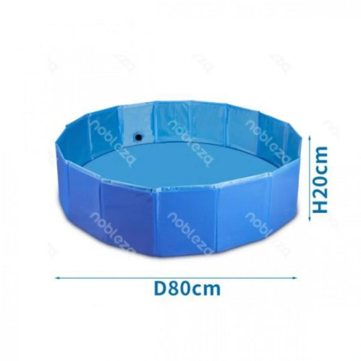 Πισίνα για Σκύλους Πτυσσόμενη Μπλε 20x80cm