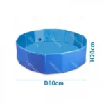 Πισίνα για Σκύλους Πτυσσόμενη Μπλε 20x80cm