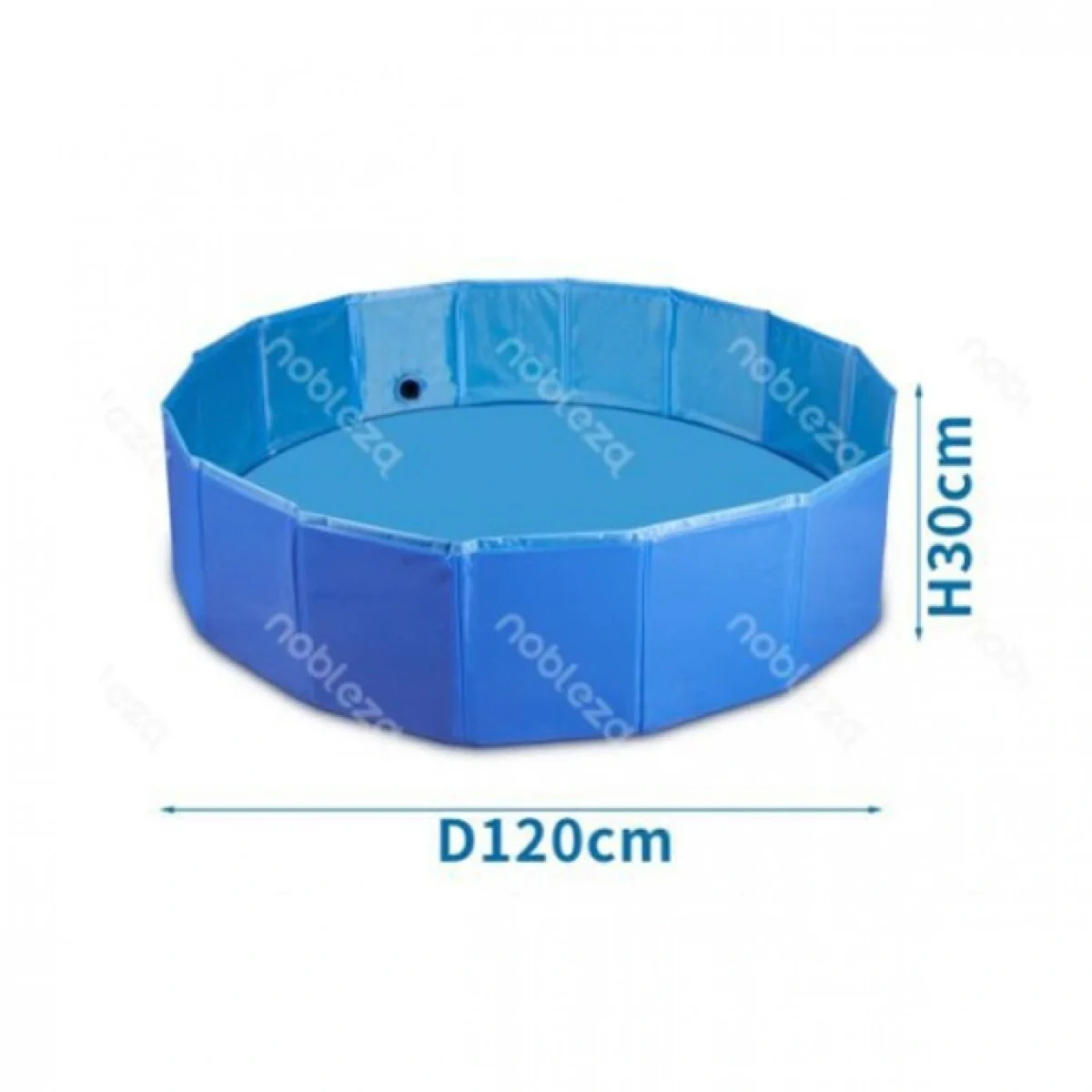 Πισίνα για Σκύλους Πτυσσόμενη, Μπλε, 30x120cm