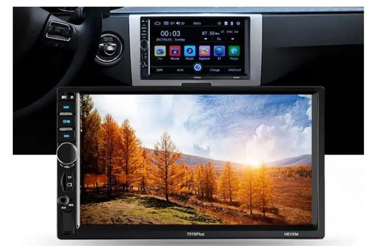 Multimedia Οθόνη Αφής 7" - CTC-7801 Ηχοσύστημα 2 DIN Bluetooth, Handsfree, MP5 / MP3 / USB / SD / FM / AUX / TV & Τηλεχειριστήριο