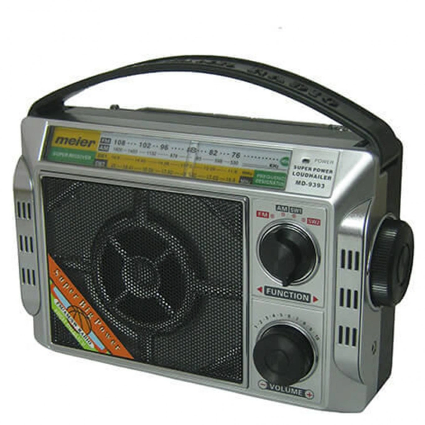 Φορητό Επαναφορτιζόμενο Ραδιόφωνο Meier® MD-9393 Ασημί Φορητό Επαναφορτιζόμενο Ραδιόφωνο Meier® MD-9393 Ασημί