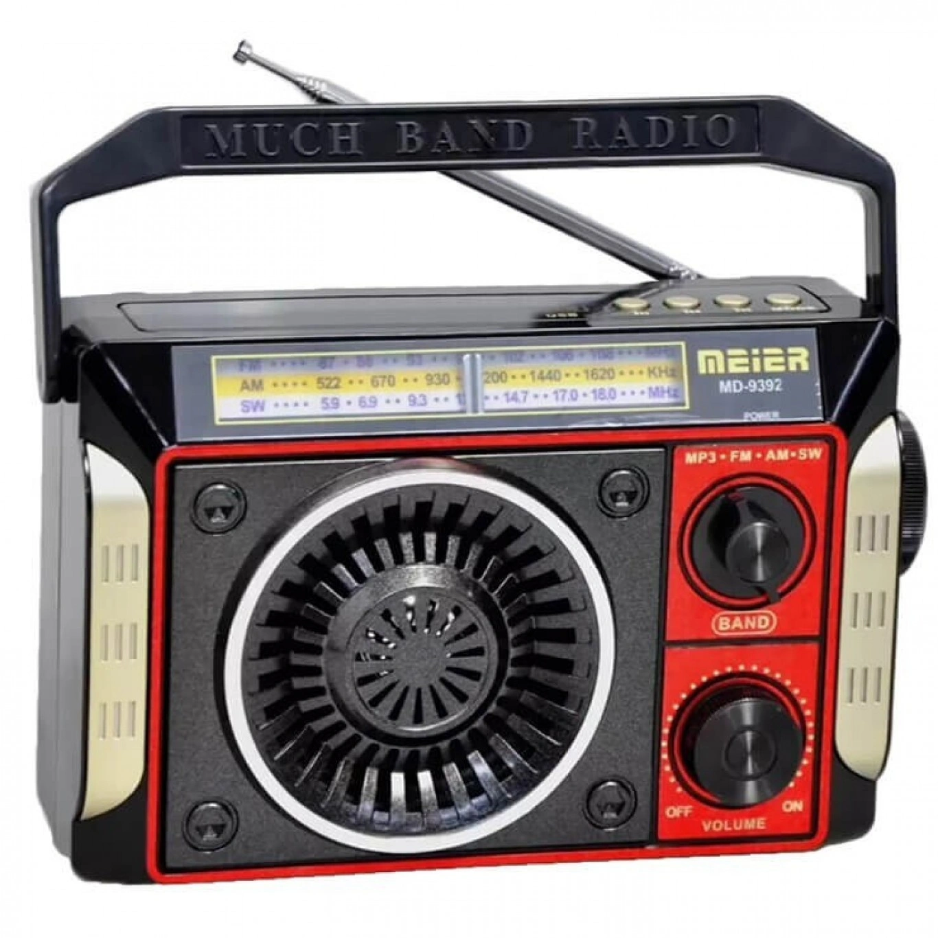 Φορητό Επαναφορτιζόμενο Ραδιόφωνο Meier® MD-9393 Ασημί Φορητό Επαναφορτιζόμενο Ραδιόφωνο Meier® MD-9393 Ασημί