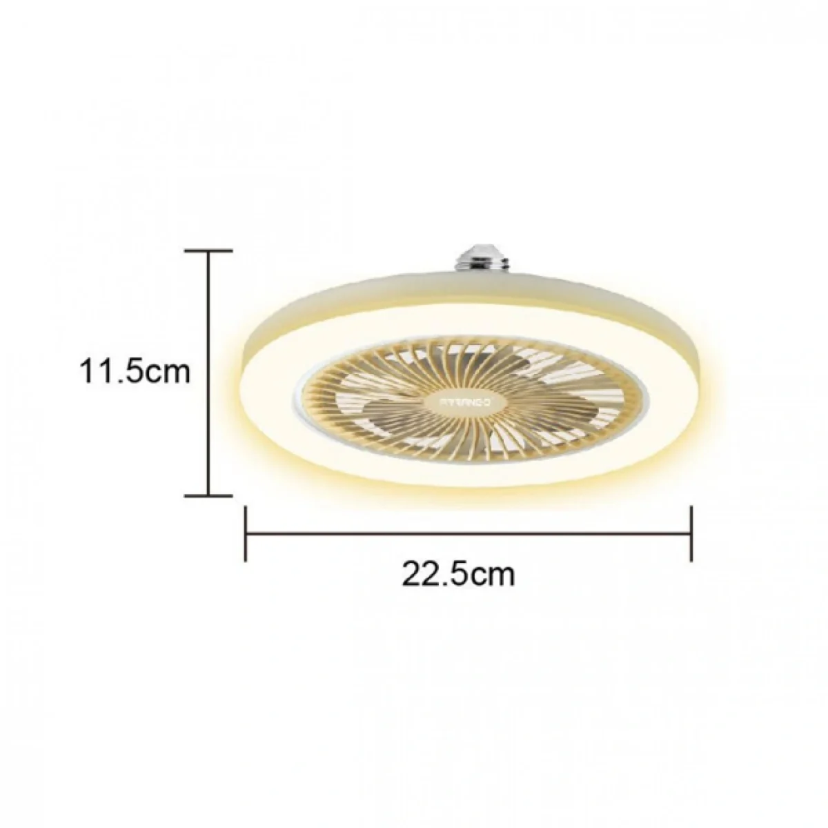 Ανεμιστήρας Οροφής Με Λάμπα Led Και Τηλεχειριστήριο 22.5x11.5cm