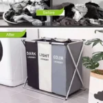 Τριπλό Υφασμάτινο Καλάθι Διαχωρισμού Απλύτων