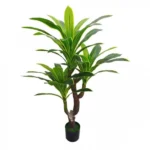 130cm Τεχνητό Διακοσμητικό Φυτό Αρωματική Δράκαινα σε Γλάστρα με 2 Κορμούς
