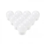 Εντυπωσιακός Led Αυτοκόλλητος Φωτισμός Τύπου Hollywood με 3 Χρώματα Φωτισμού Για Καθρέπτη Μακιγιάζ Τουαλέτας, USB (10τεμ.)