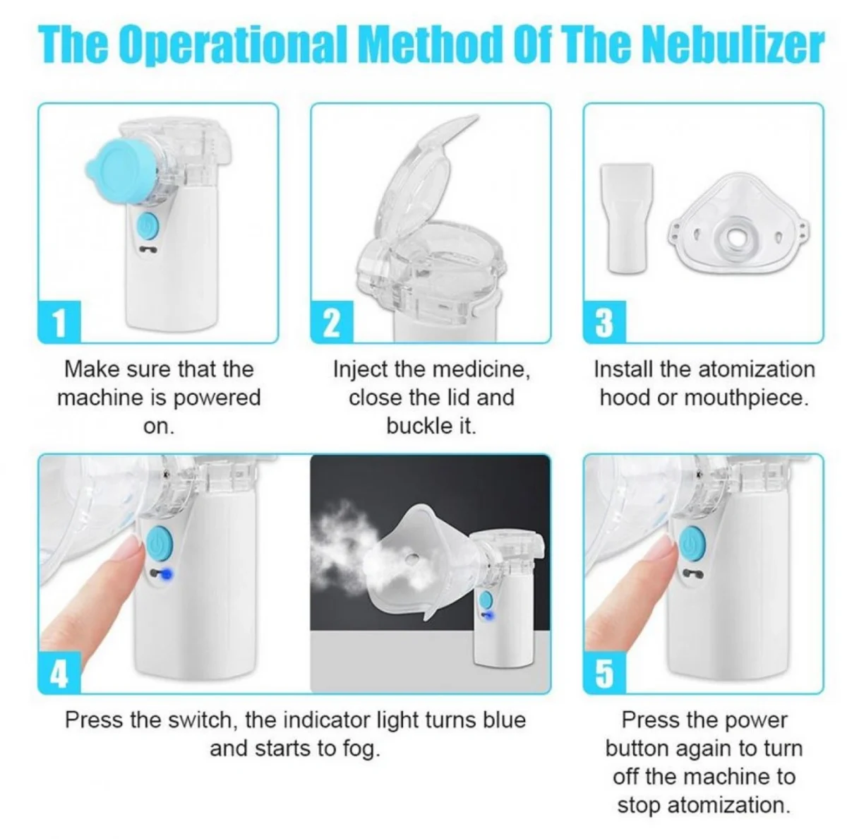 Επαναφορτιζόμενος Νεφελοποιητής Φαρμάκων για Βρέφη και Ενήλικες CK-AT019