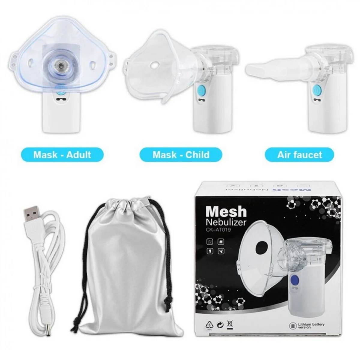 Επαναφορτιζόμενος Νεφελοποιητής Φαρμάκων για Βρέφη και Ενήλικες CK-AT019