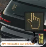 LED Smart Screen Pixel Οθόνη για το Πίσω Τζάμι του Αυτοκινήτου με Βεντούζα Στήριξης 32x32cm