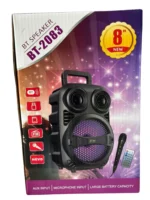 Φορητό Στερεοφωνικό Ασύρματο Ηχείο Karaoke USB Φόρτισης με Ενσύρματο Μικρόφωνο Bluetooth Speaker Μαύρο BT-2083