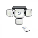 Αδιάβροχο IP65 Επιτοίχιο Ηλιακό Φωτιστικό 144LED με Αισθητήρα Κίνησης Andowl Q-TY144 – Μαύρο