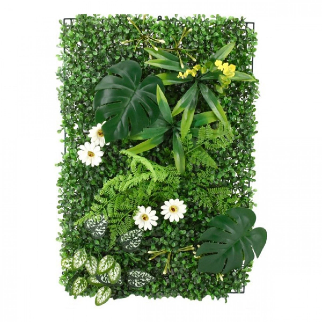 Τεχνητή Φυλλωσιά 60x42 cm με Μονστέρα, Υπόεστες και Μαργαρίτες Τεχνητή Φυλλωσιά 60x42 cm με Μονστέρα, Υπόεστες και Μαργαρίτες