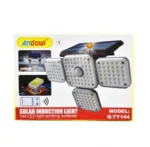 Αδιάβροχο IP65 Επιτοίχιο Ηλιακό Φωτιστικό 144LED με Αισθητήρα Κίνησης Andowl Q-TY144 – Μαύρο