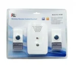 Σετ Ασύρματο Κουδούνι Πόρτας με 1 Μπουτόν και 2 Δέκτες Μπαταρίας με RGB LED Φωτισμό RL-2R3995 Λευκό