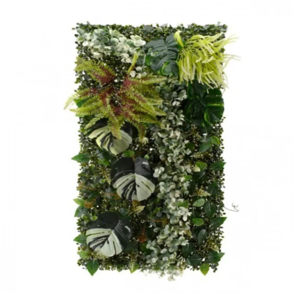 Τεχνητή Φυλλωσιά 100x50cm με Μονστέρα, Φτέρη και Πιλεία