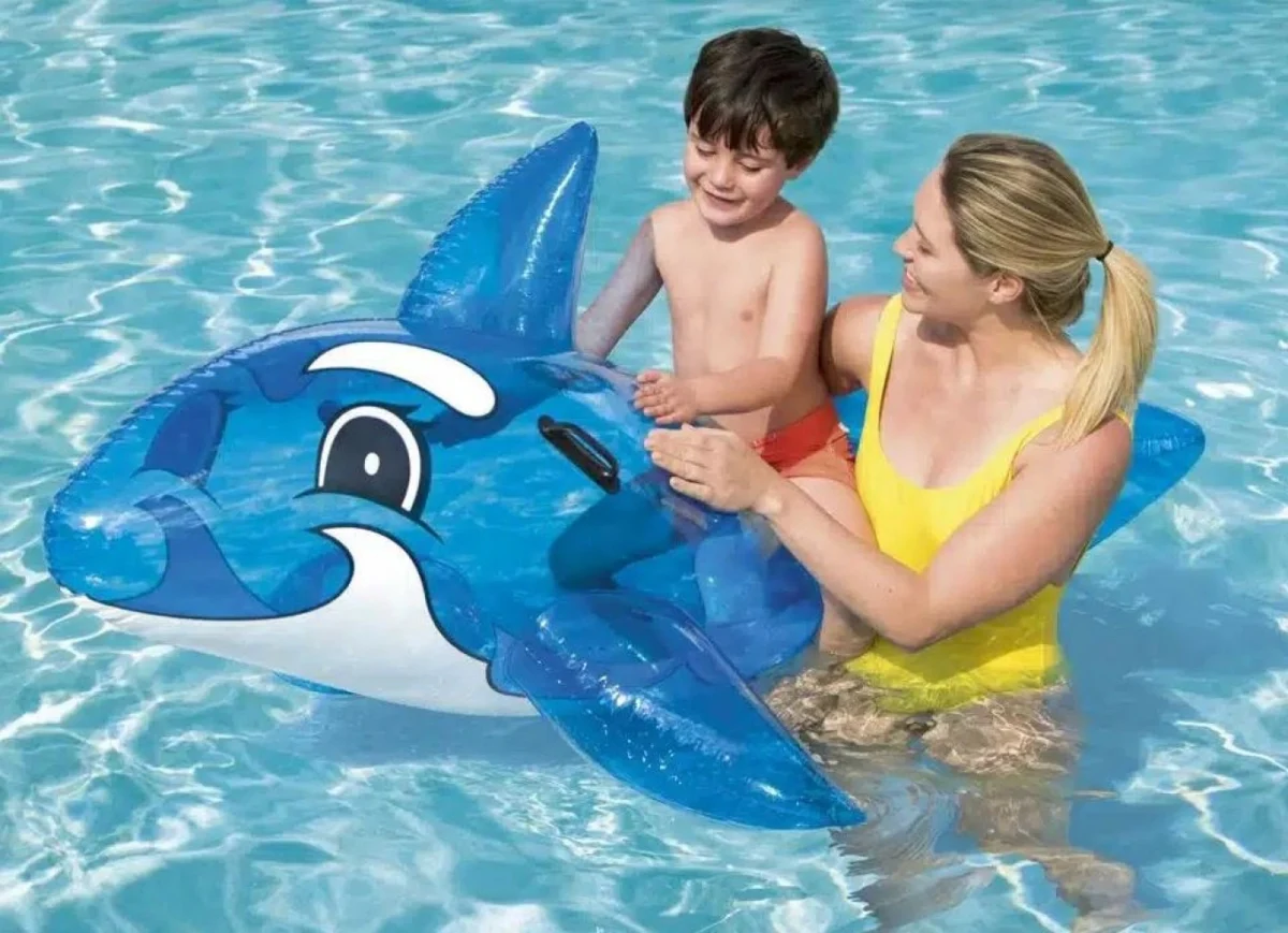 Βρεφικό Φουσκωτό Σωσίβιο Θαλάσσης για 1-2 Ετών 76 cm - Κίτρινο