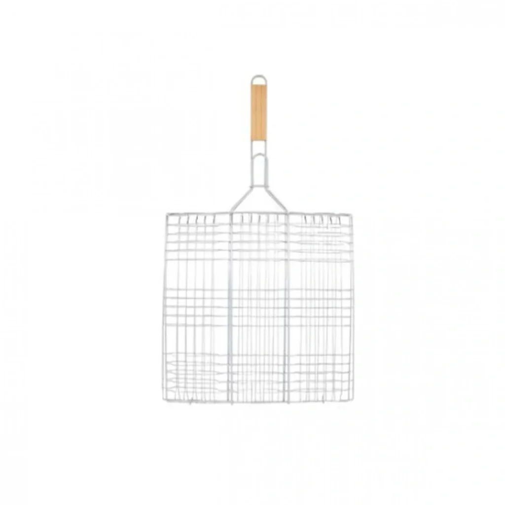 Διπλή Ανοιγόμενη Σχάρα Ψησίματος Τετράγωνη 69x40x40cm