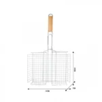 Διπλή Ανοιγόμενη Σχάρα Ψησίματος Καλάθι 30x40x7cm