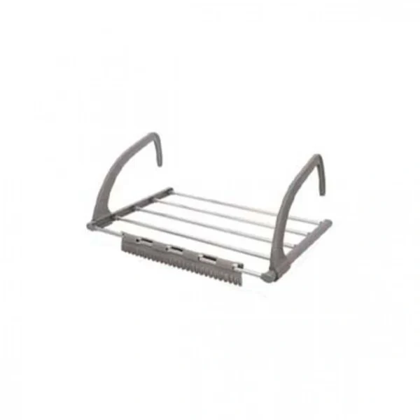 Μεταλλική Απλώστρα Ρούχων για Κάγκελο 32x50cm Αλουμινίου με Πλαστικές Λεπτομέρειες, Πτυσσόμενη