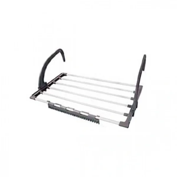 Μεταλλική Απλώστρα Ρούχων για Κάγκελο 32x58cm Αλουμινίου με Πλαστικές Λεπτομέρειες, Πτυσσόμενη